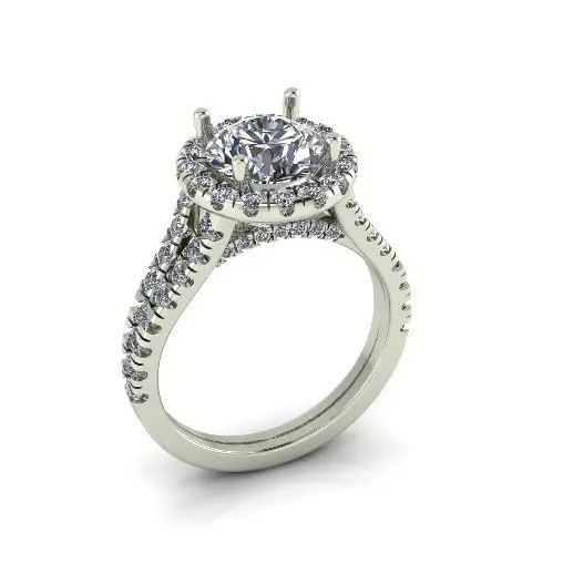 Solitaire ring Model 7067 3D print model_0