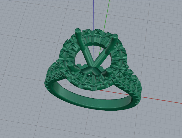 Solitaire ring Model 7067 3D print model_2