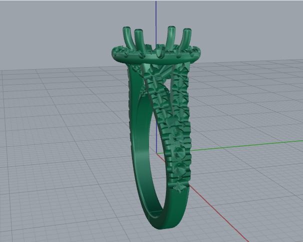 Solitaire ring Model 7067 3D print model_3