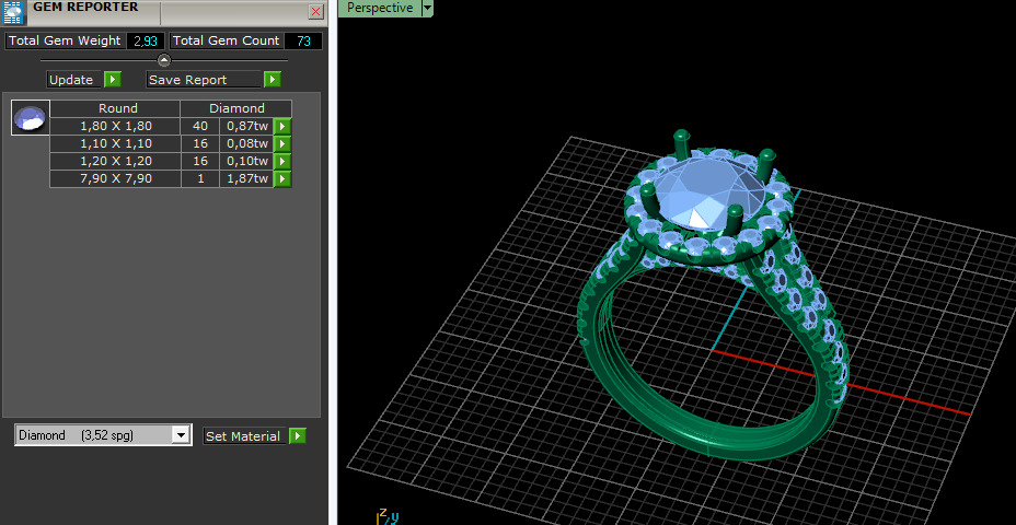 Solitaire ring Model 7067 3D print model_7