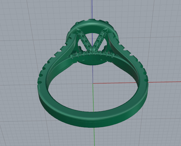 Solitaire ring Model 7067 3D print model_4