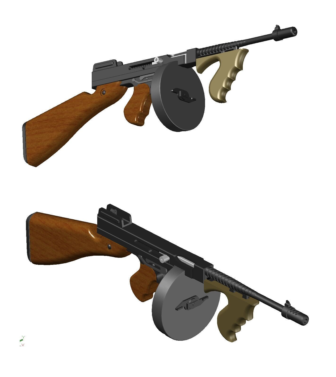 THOMPSON M1 A1 MINIATURE 3D print model_1