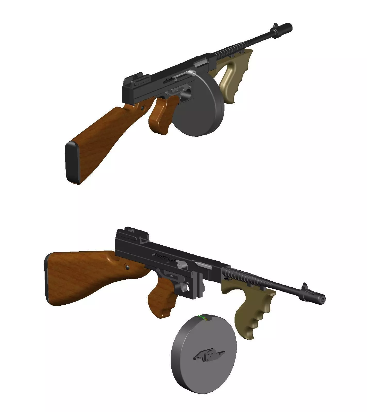 THOMPSON M1 A1 MINIATURE 3D print model_0