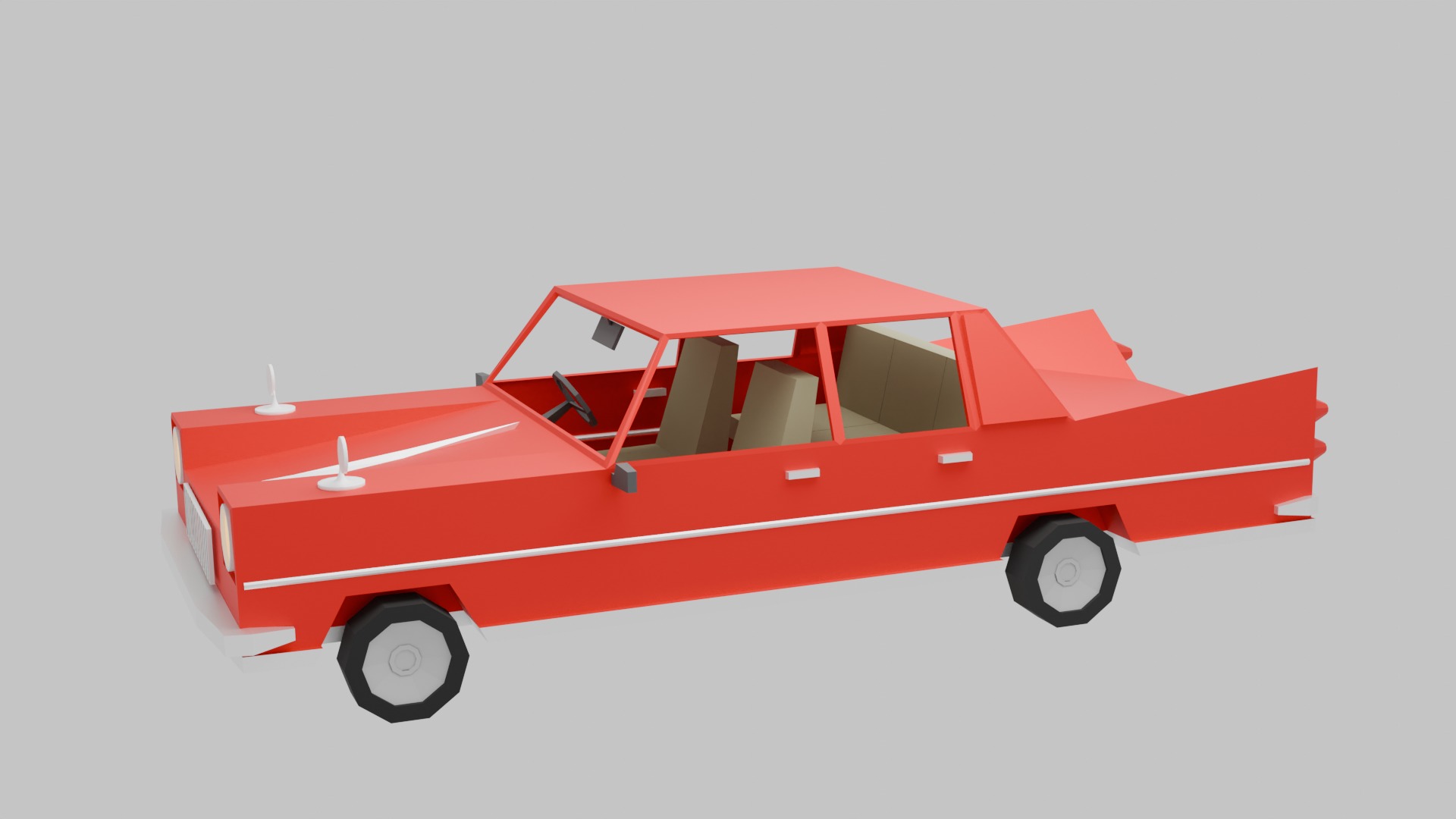 Cartoon Car Low-poly  3D Model Collection_32