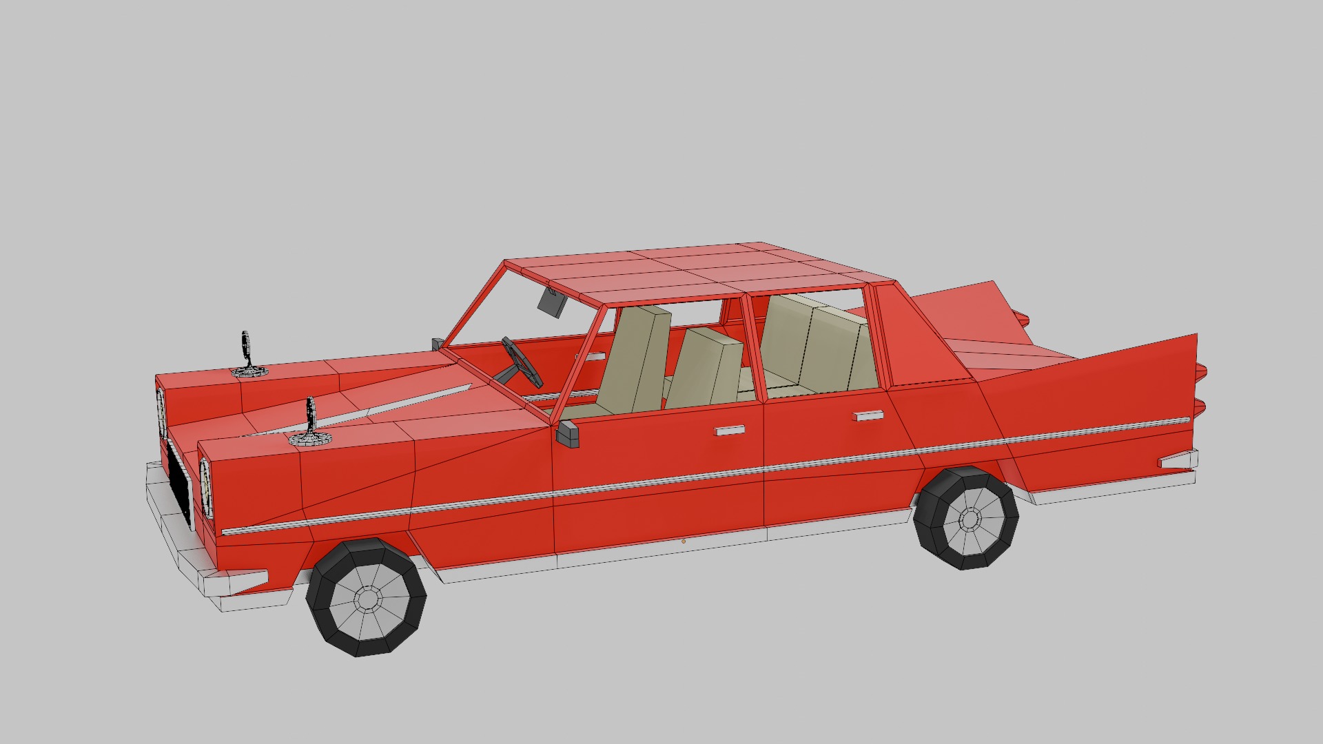 Cartoon Car Low-poly  3D Model Collection_33