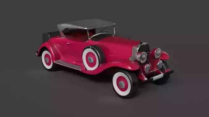Red vintage car  