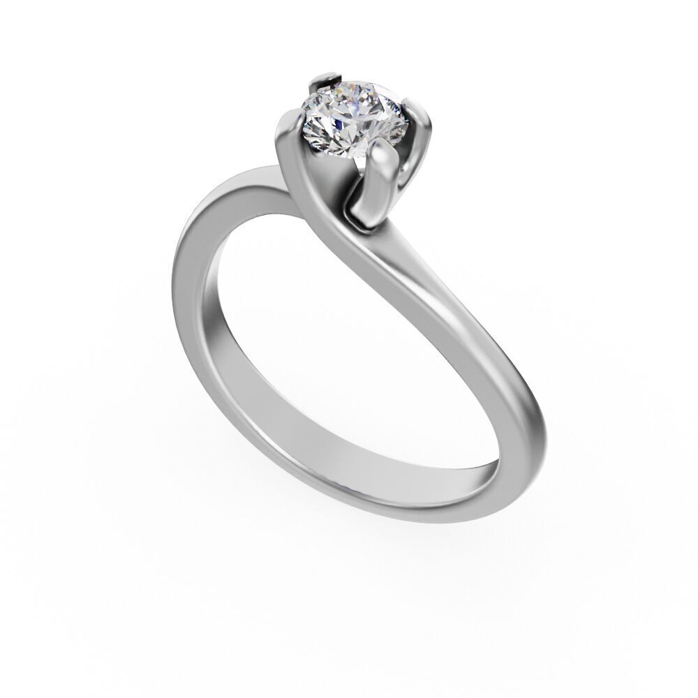 Twisted engagement ring 3D print model_10
