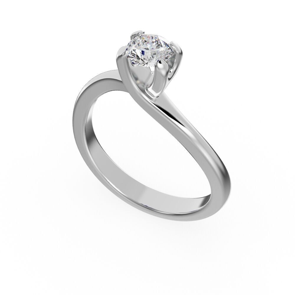 Twisted engagement ring 3D print model_14