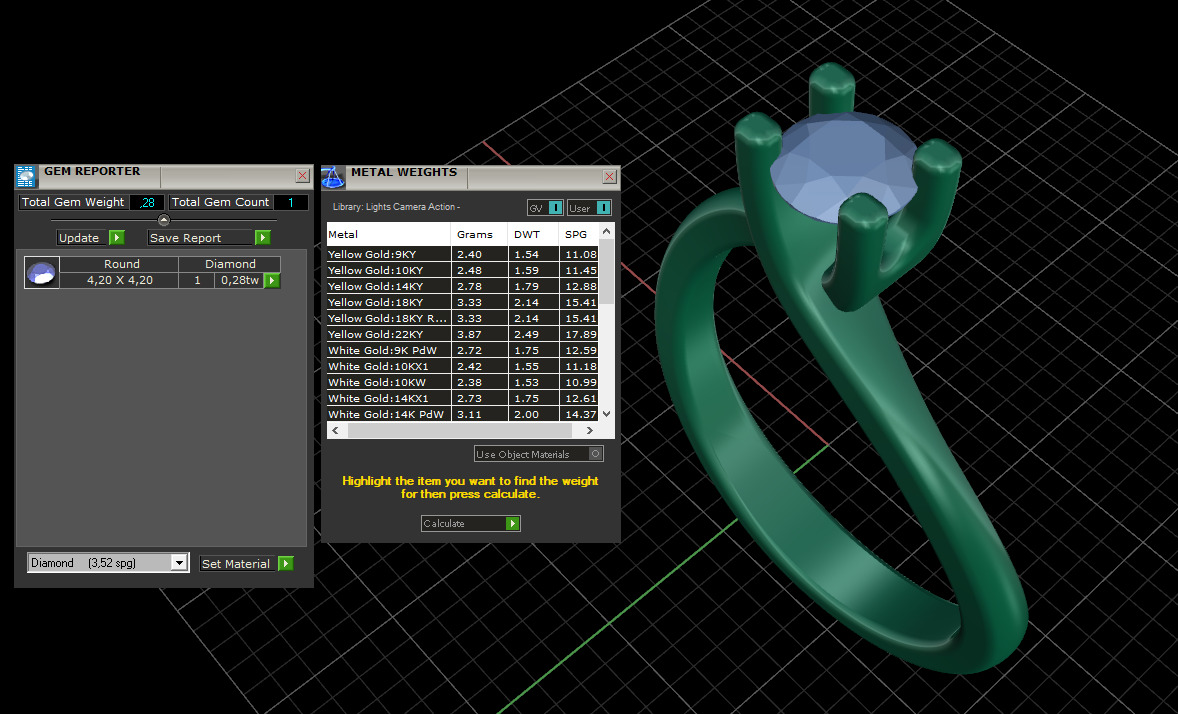 Twisted engagement ring 3D print model_1