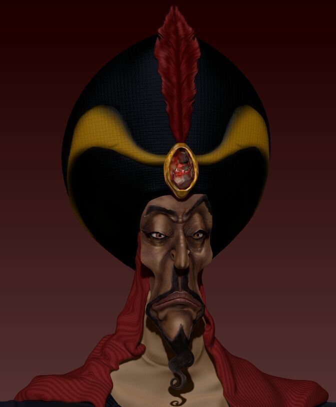 ALADDIN MOVIES JAFAR Bust 3D print model_9