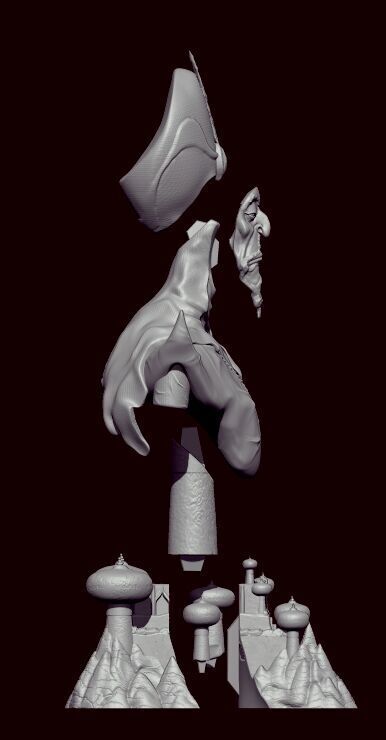 ALADDIN MOVIES JAFAR Bust 3D print model_10