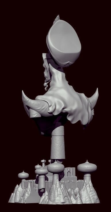 ALADDIN MOVIES JAFAR Bust 3D print model_8