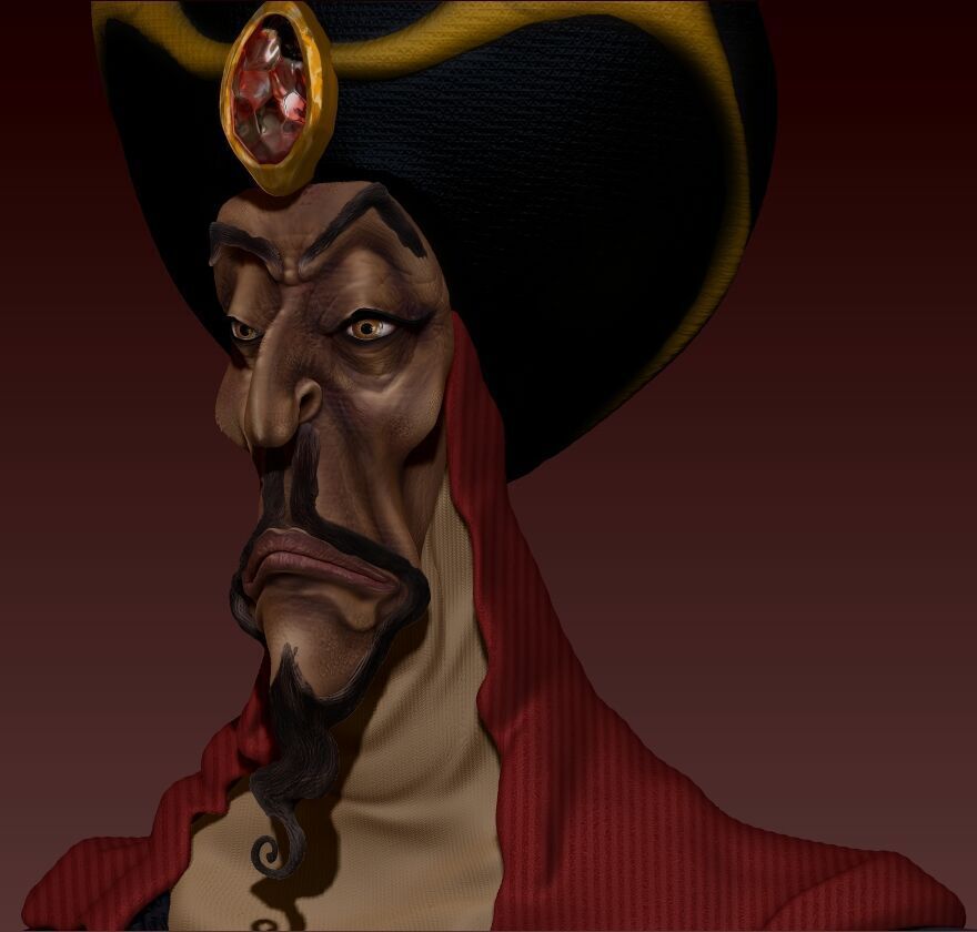 ALADDIN MOVIES JAFAR Bust 3D print model_7