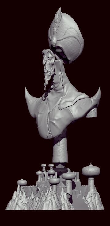 ALADDIN MOVIES JAFAR Bust 3D print model_4