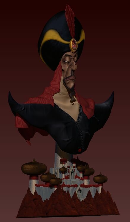 ALADDIN MOVIES JAFAR Bust 3D print model_5