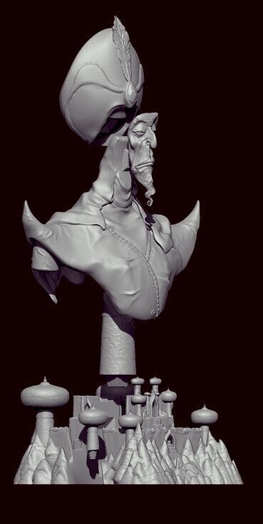 ALADDIN MOVIES JAFAR Bust 3D print model_2