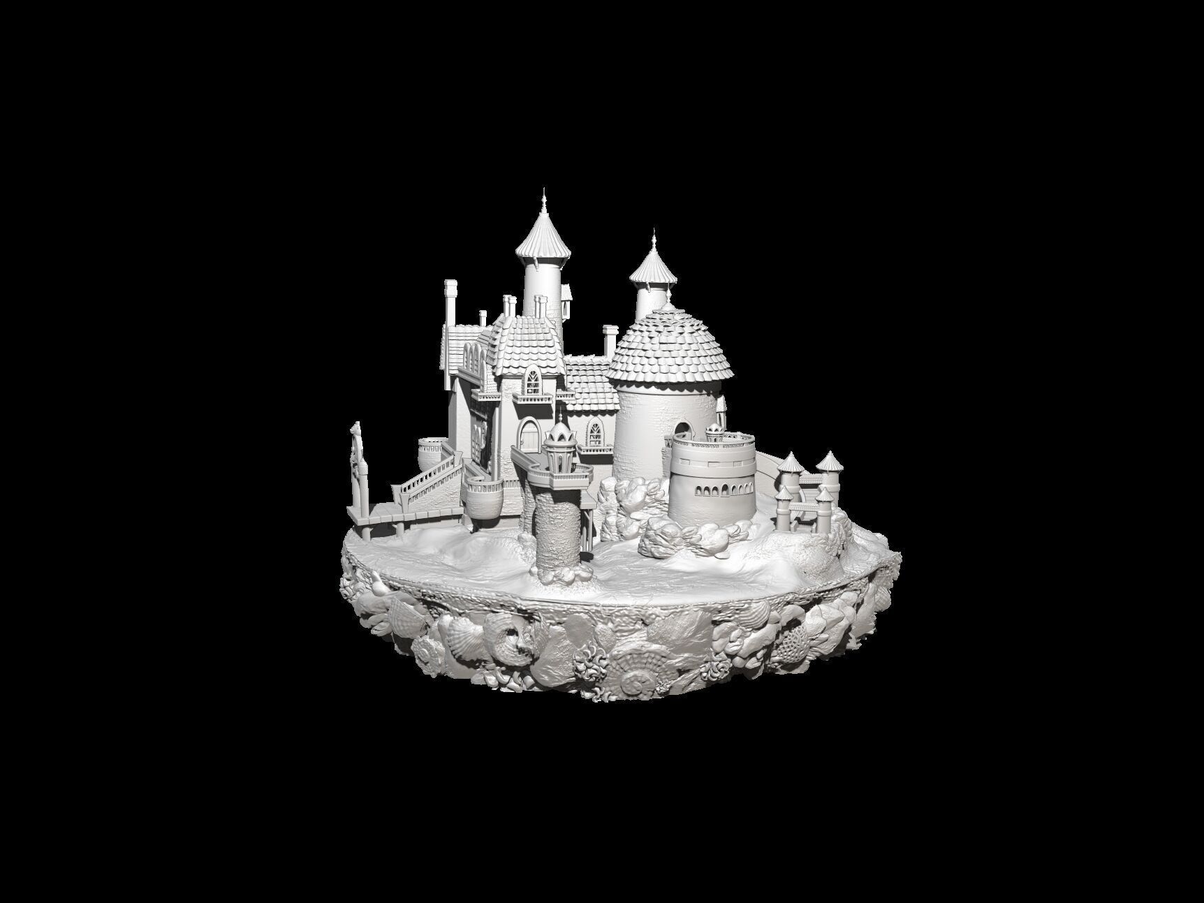La sirenita Castillo principe Eric 3D print model_1