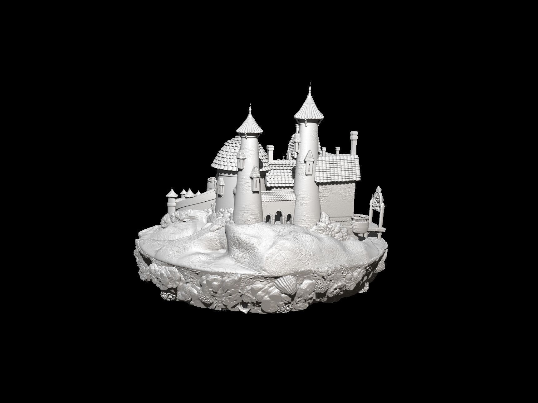 La sirenita Castillo principe Eric 3D print model_4