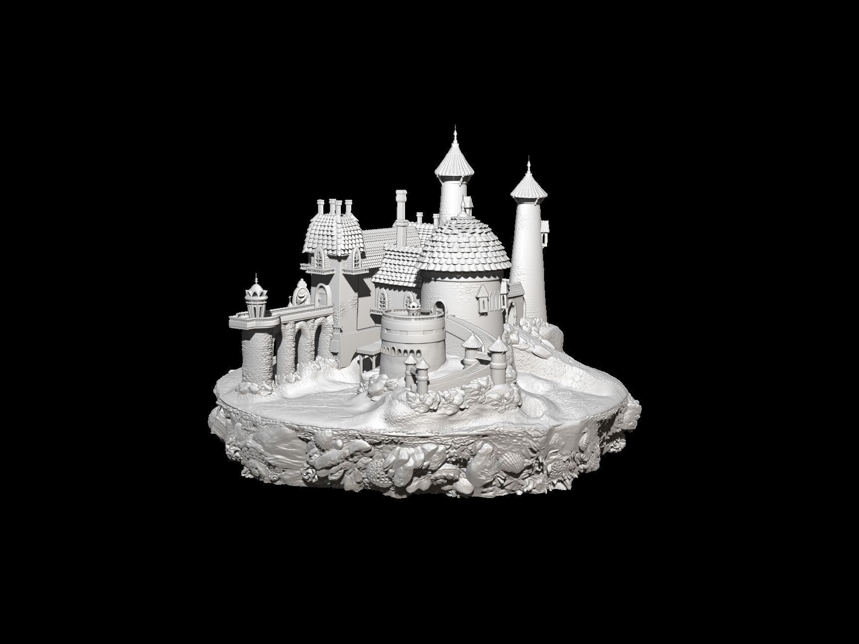 La sirenita Castillo principe Eric 3D print model_2