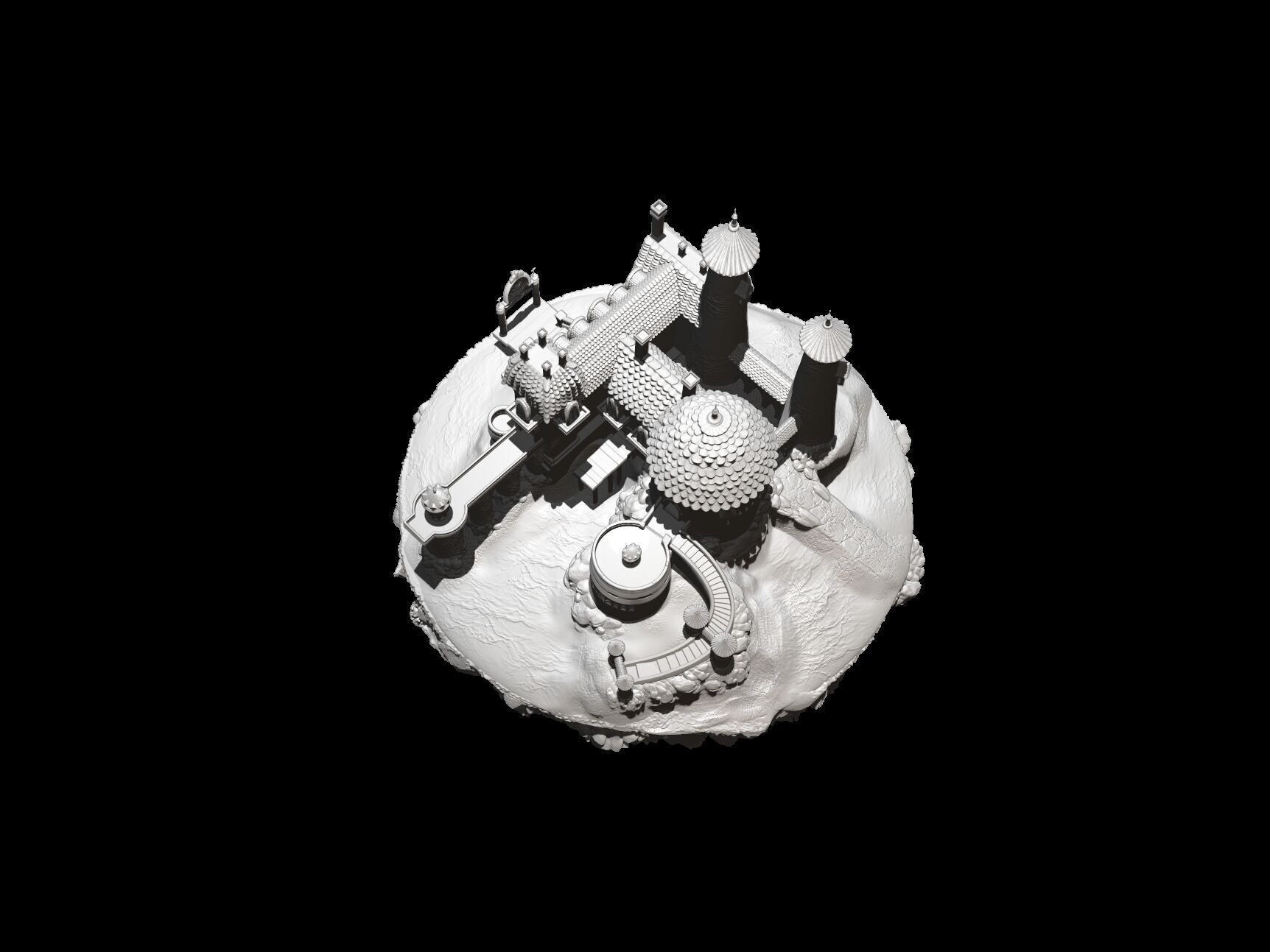 La sirenita Castillo principe Eric 3D print model_5