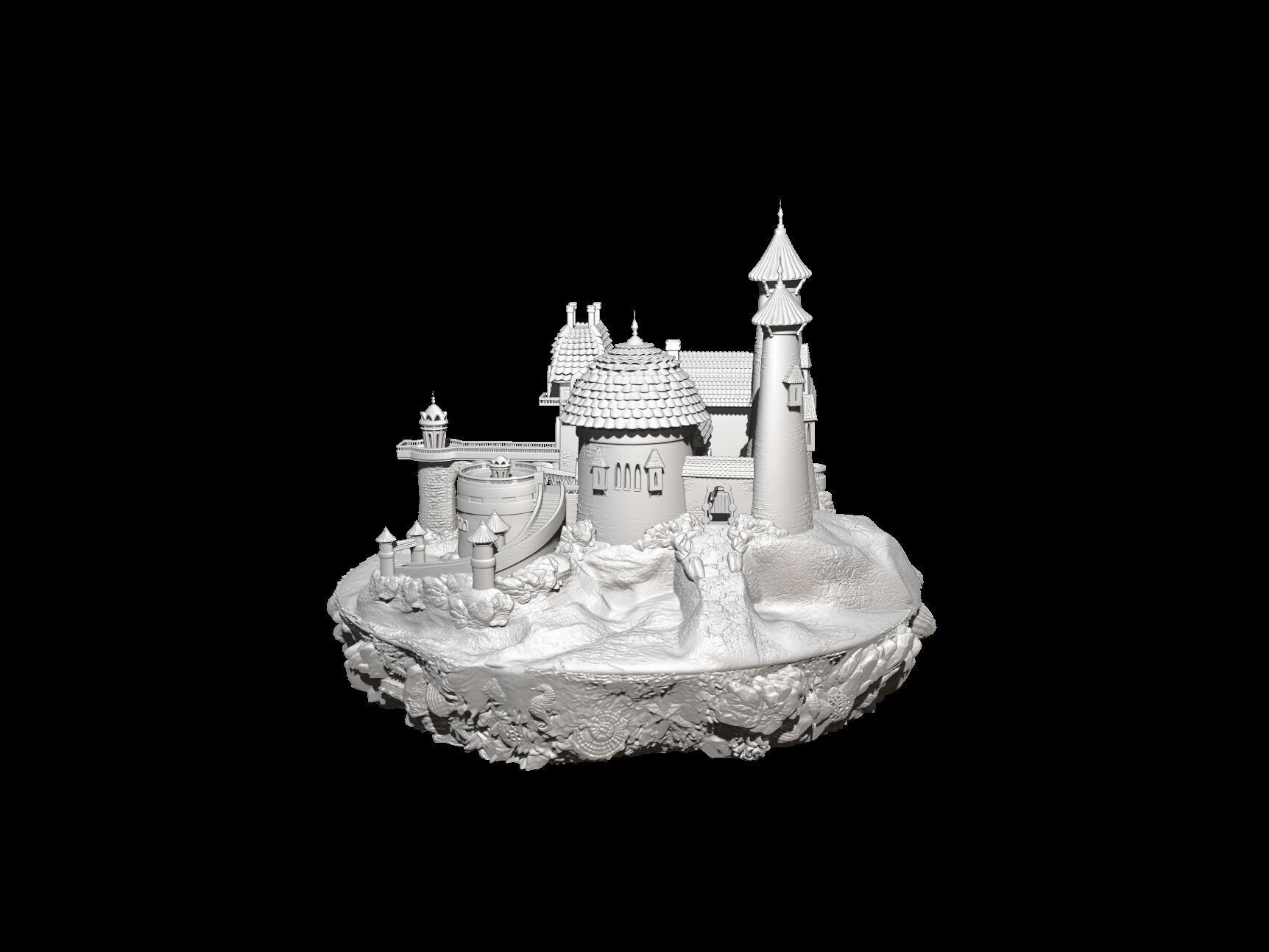 La sirenita Castillo principe Eric 3D print model_3