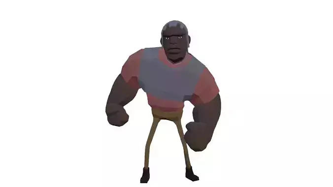  Cartoon Character  Low-poly 3D model