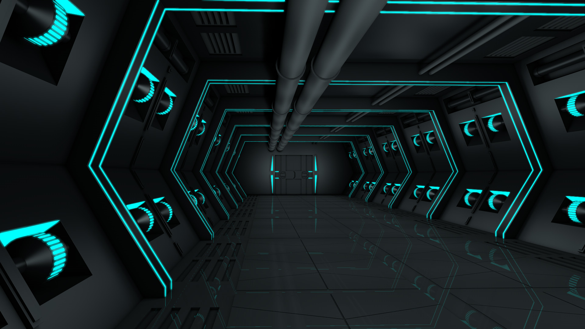 Sci Fi Interior 3D model_1