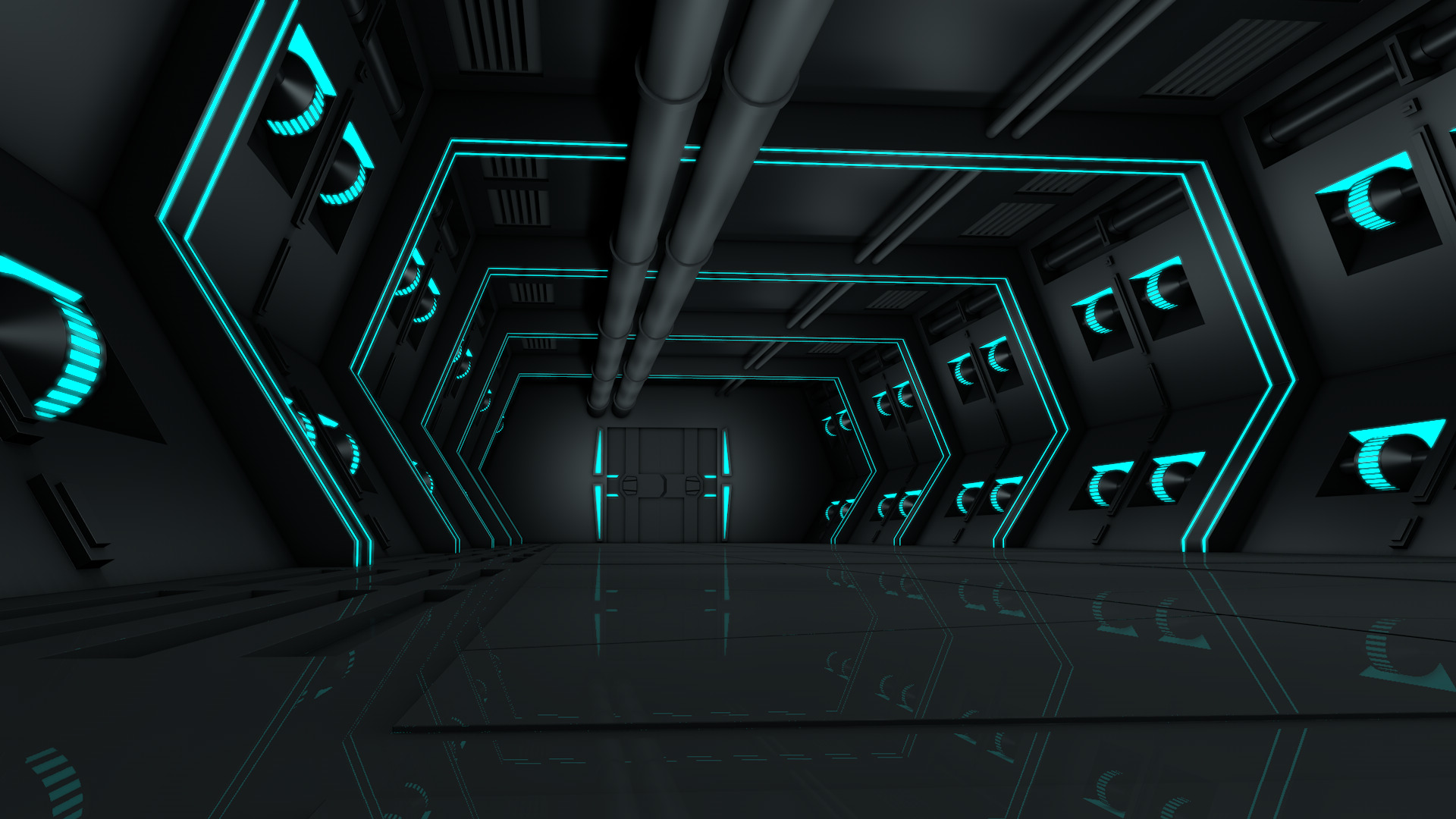 Sci Fi Interior 3D model_4