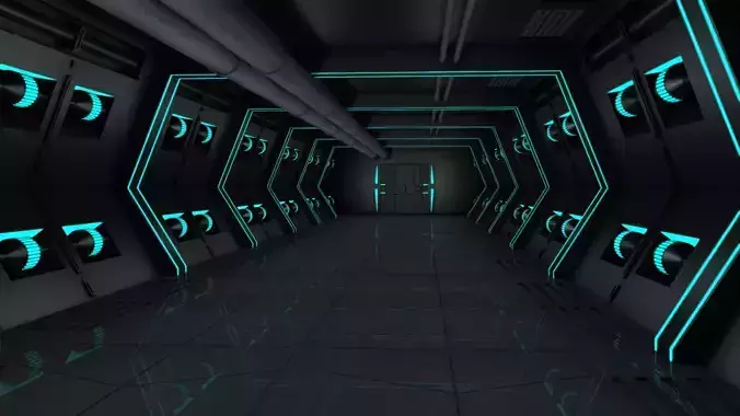 Sci Fi Interior 3D model