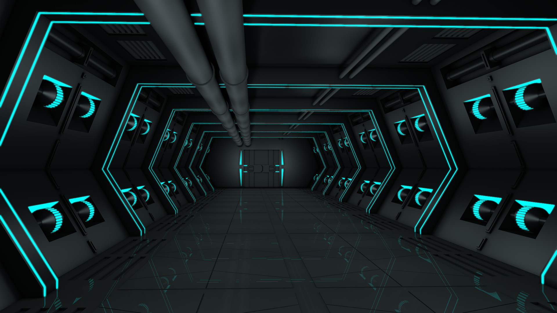Sci Fi Interior 3D model_2