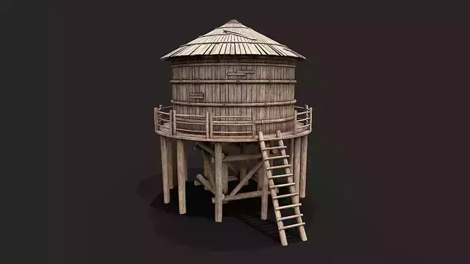 Medieval Wooden High Water Tank