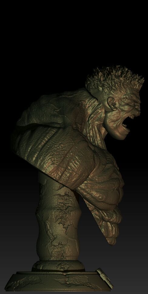 REDHULK Bust 3D print model_6