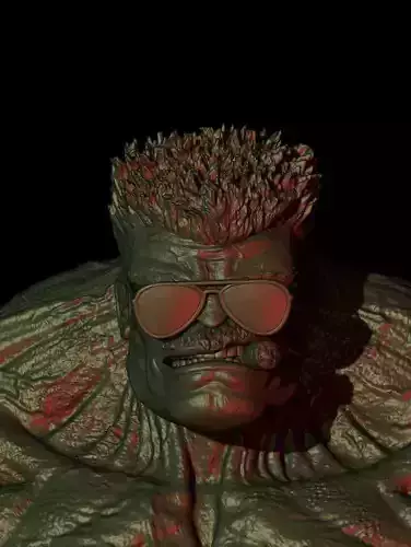 REDHULK Bust 3D print model REDHULK Bust 3D print model