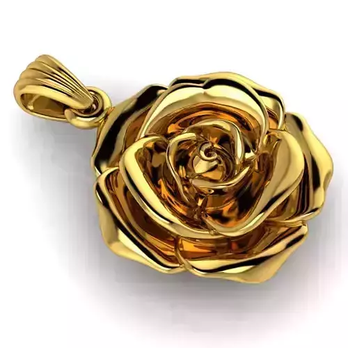 Beautiful Blooming Rose Flower Pendant Necklace charm Jewelry 