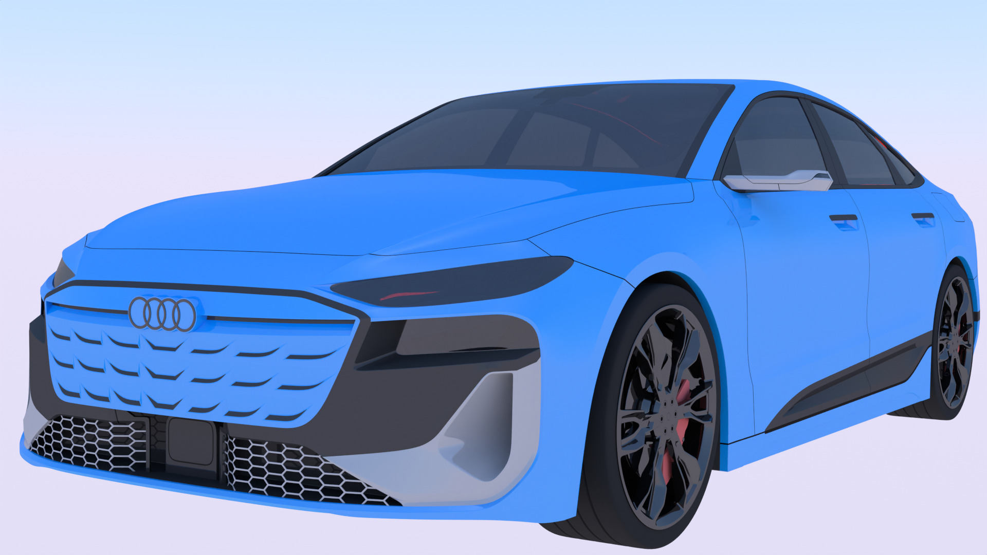 Audi A6 e-tron sportback 2025 exterior 3D model_6