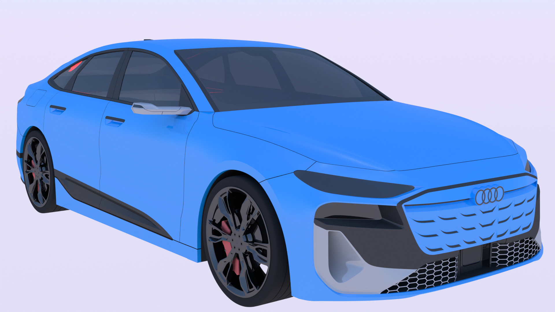Audi A6 e-tron sportback 2025 exterior 3D model_1