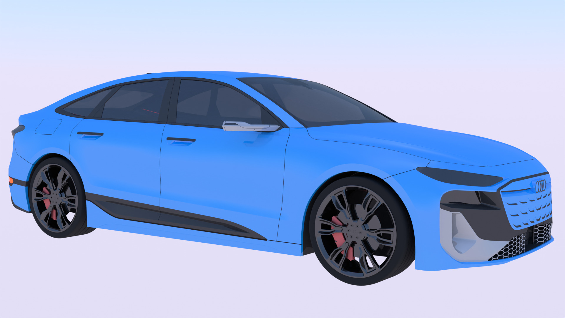 Audi A6 e-tron sportback 2025 exterior 3D model_7