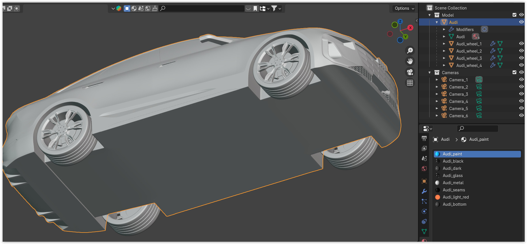 Audi A6 e-tron sportback 2025 exterior 3D model_14