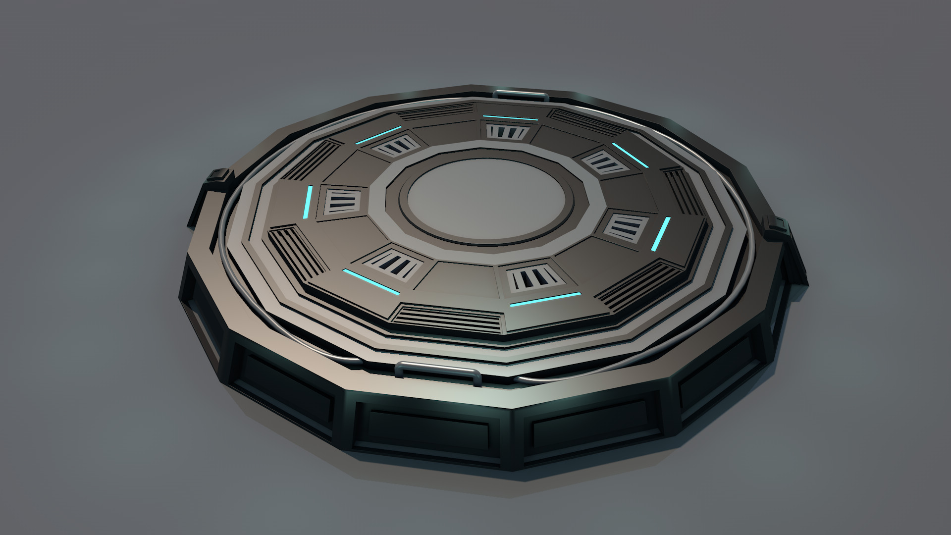 Landing platform 3D model_4