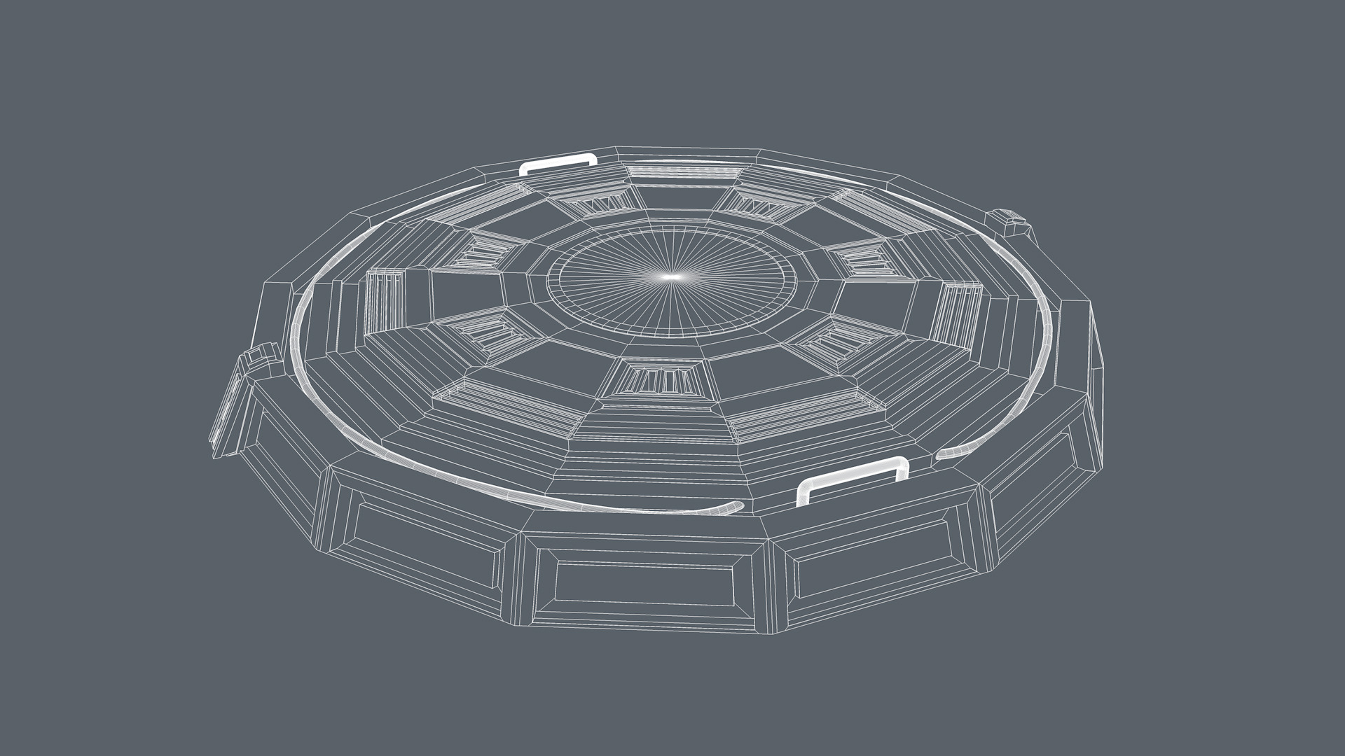 Landing platform 3D model_13