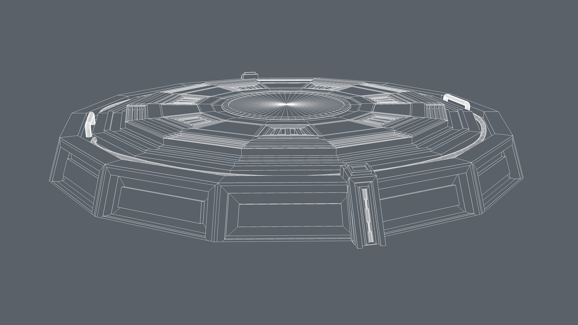 Landing platform 3D model_9