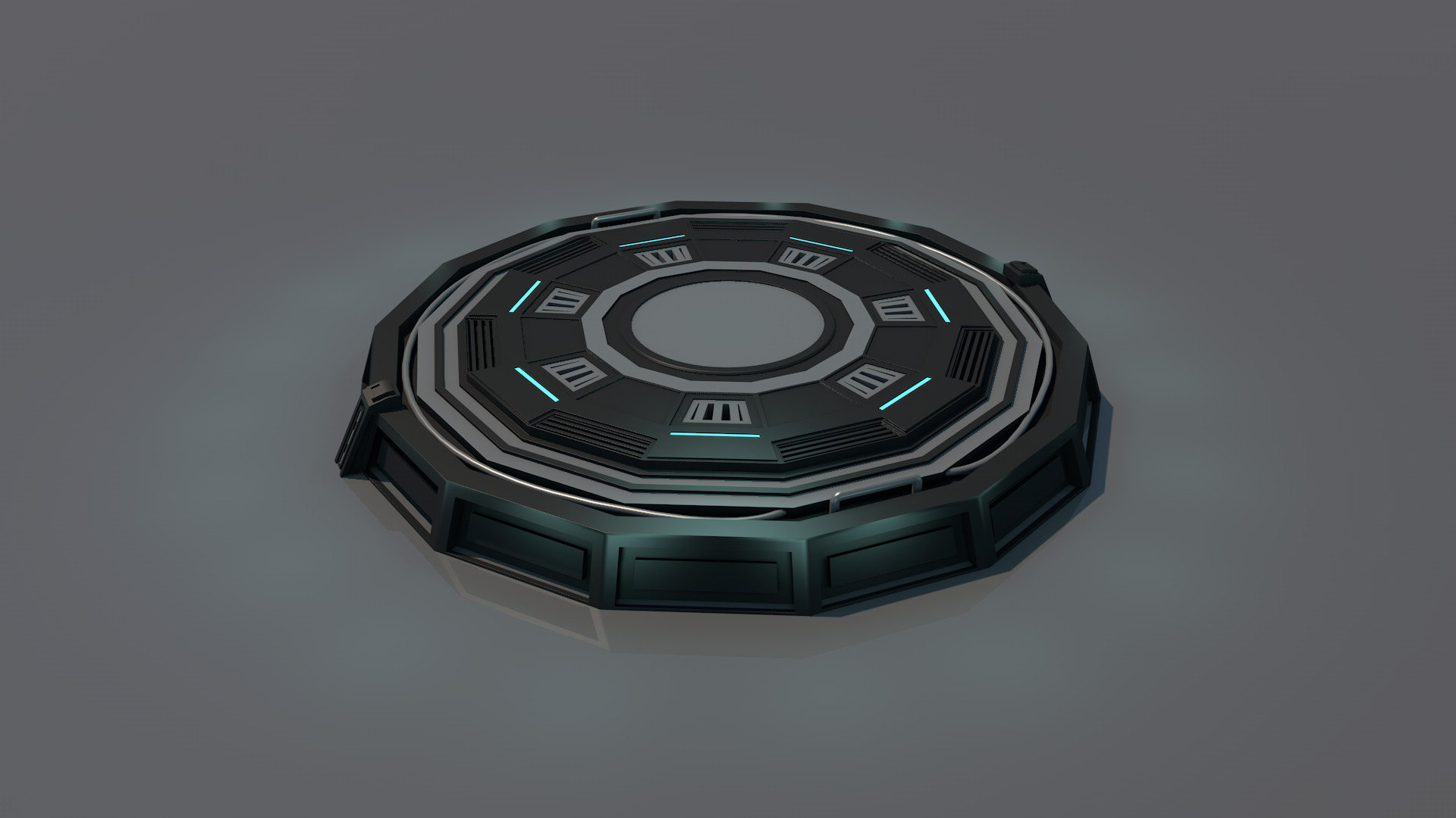 Landing platform 3D model_6