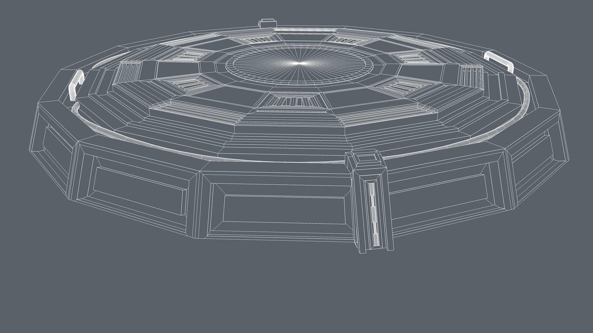Landing platform 3D model_8