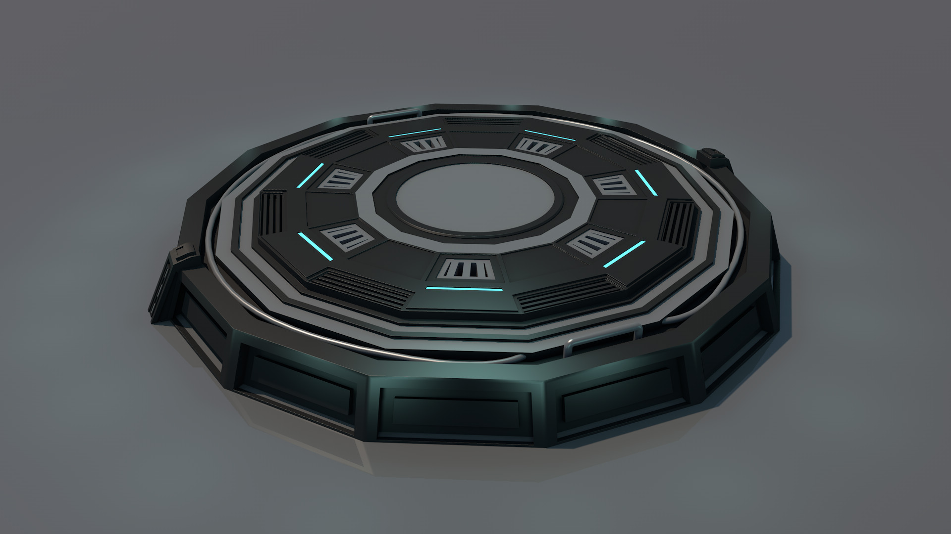 Landing platform 3D model_5