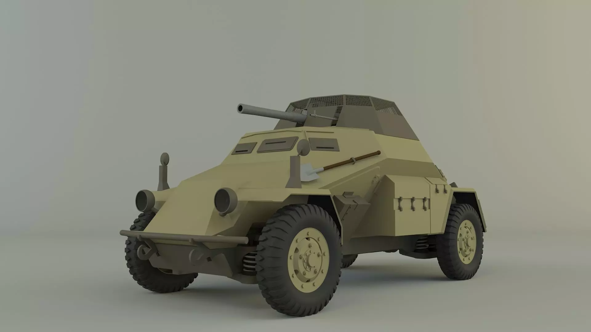 SDKFZ-222 military vehicle 3D model