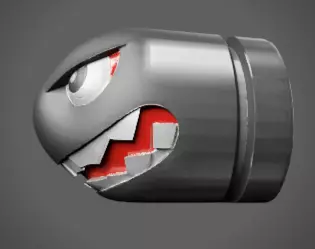 Mario Black missiles with faces 3D print model