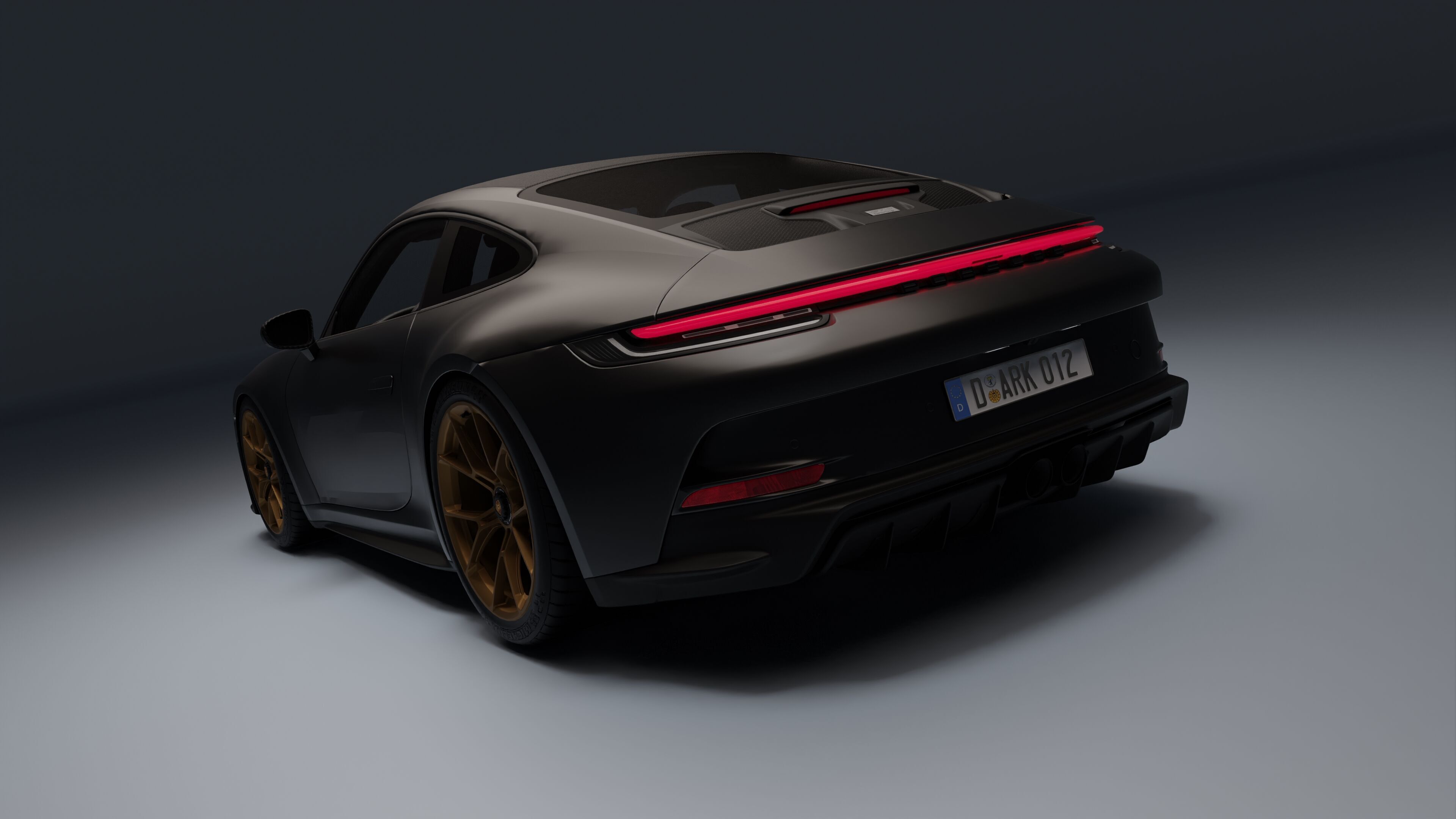 Porsche 911 GT3 Touring 2022 Low-poly 3D model_13