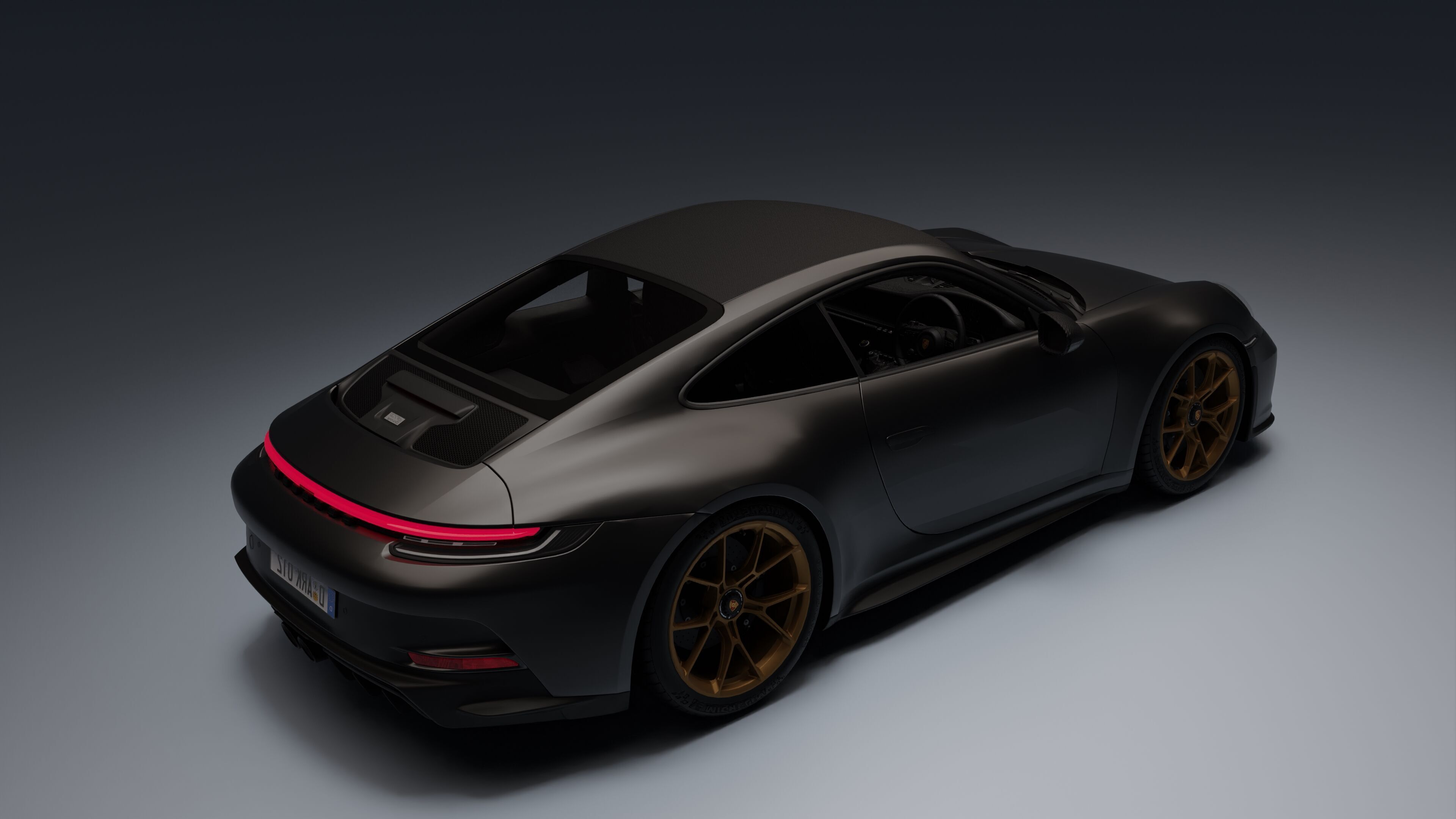 Porsche 911 GT3 Touring 2022 Low-poly 3D model_15