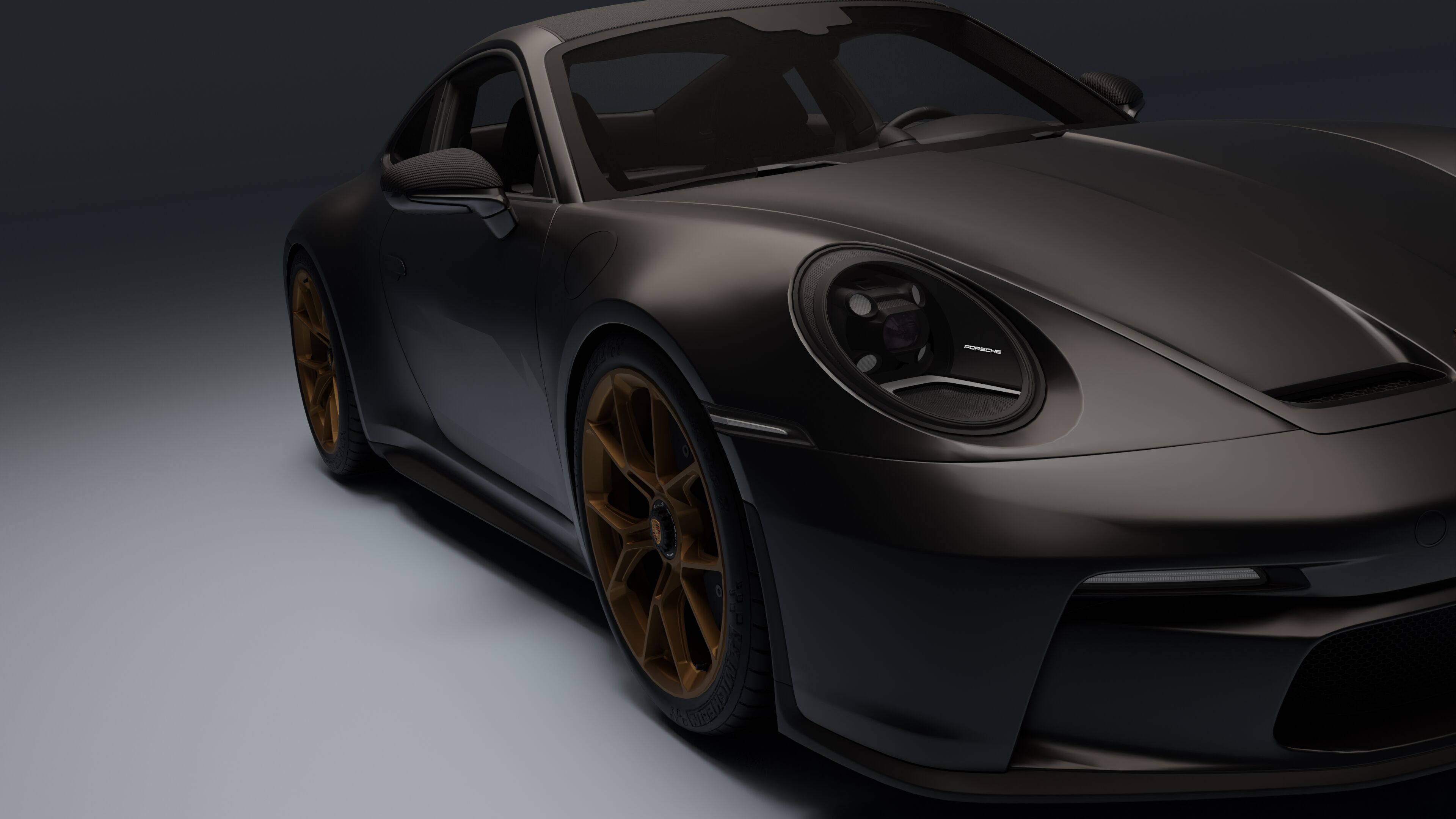 Porsche 911 GT3 Touring 2022 Low-poly 3D model_8