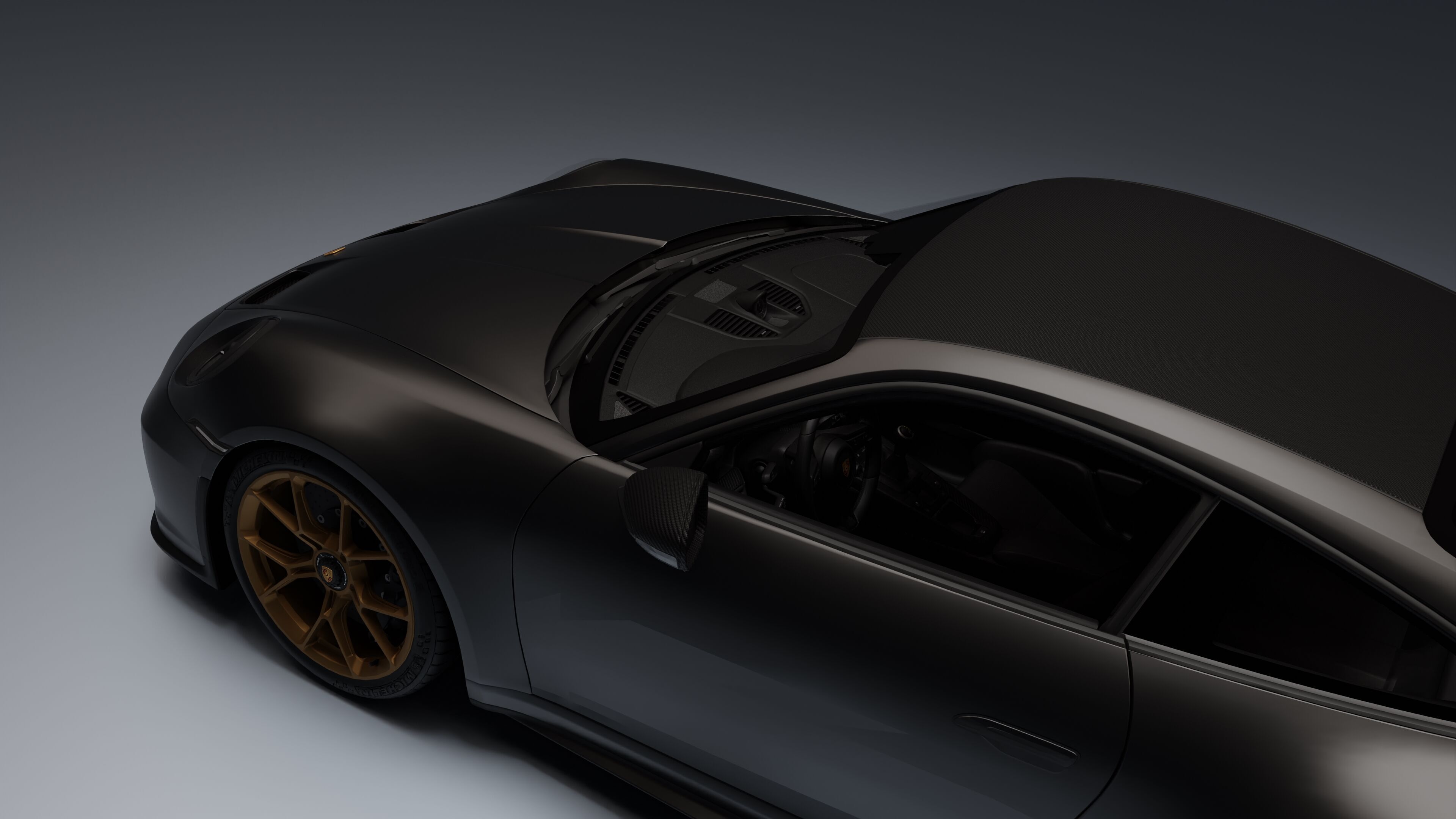 Porsche 911 GT3 Touring 2022 Low-poly 3D model_14